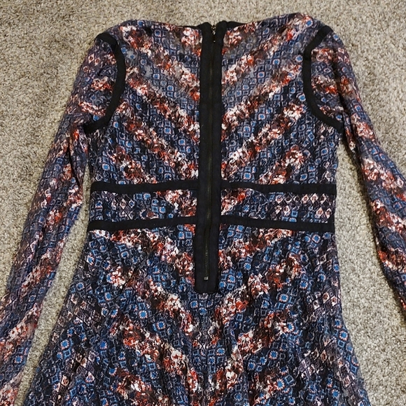 Xhilaration Floral Lace Dress with Black Trim - Picture 5 of 5